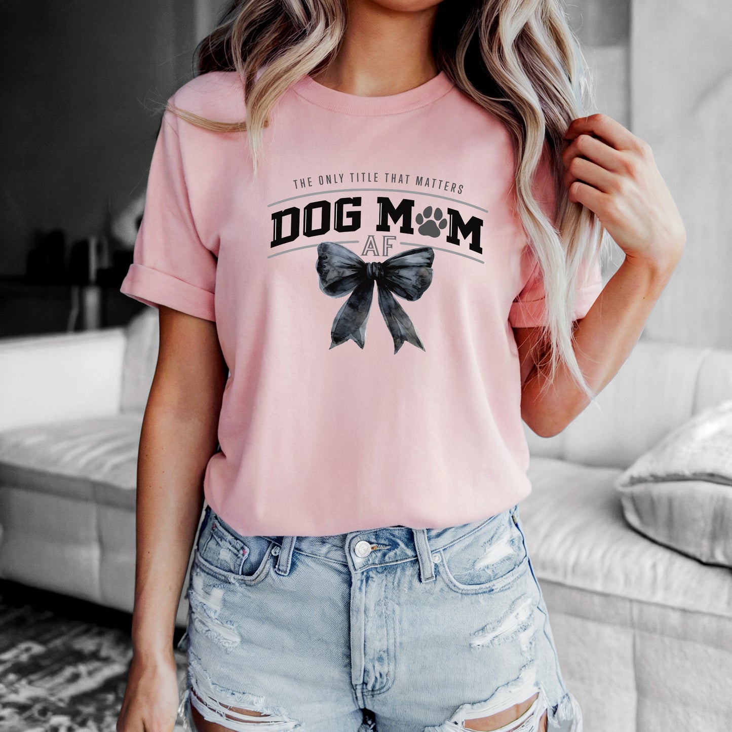 Dog Mom AF Short Sleeve Tee – Perfect Gift for Dog Lovers