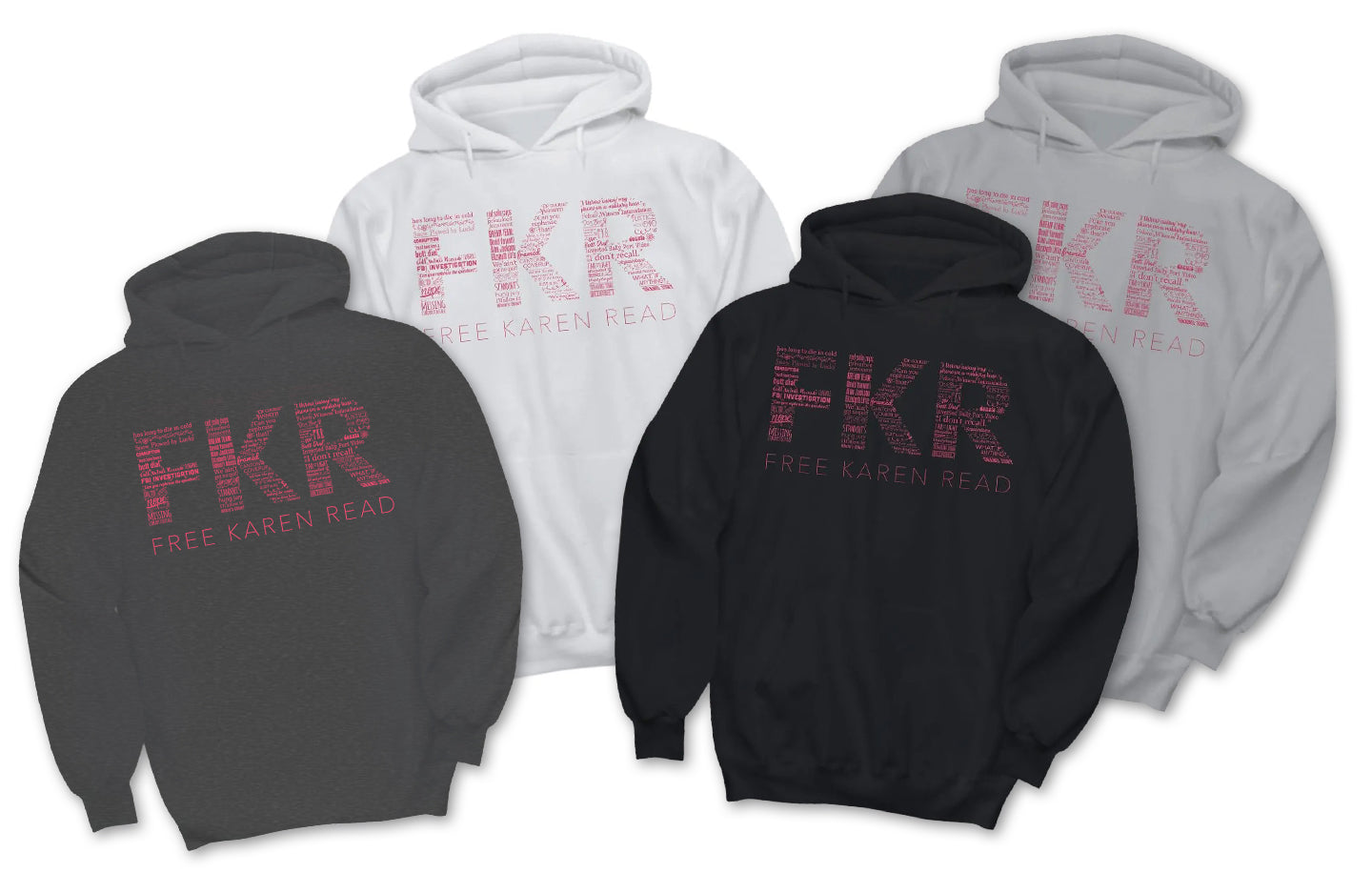 Free Karen Read Hoodie / FKR Filled Letters Shirt Karen Read Trial Gift