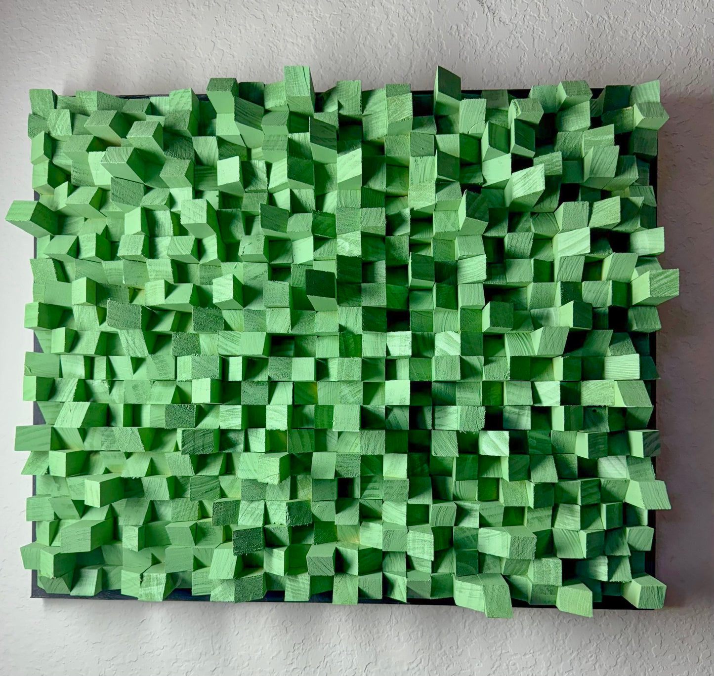 Verdant Fractals Sculptural Wall Art with Remote-Controlled Lighting