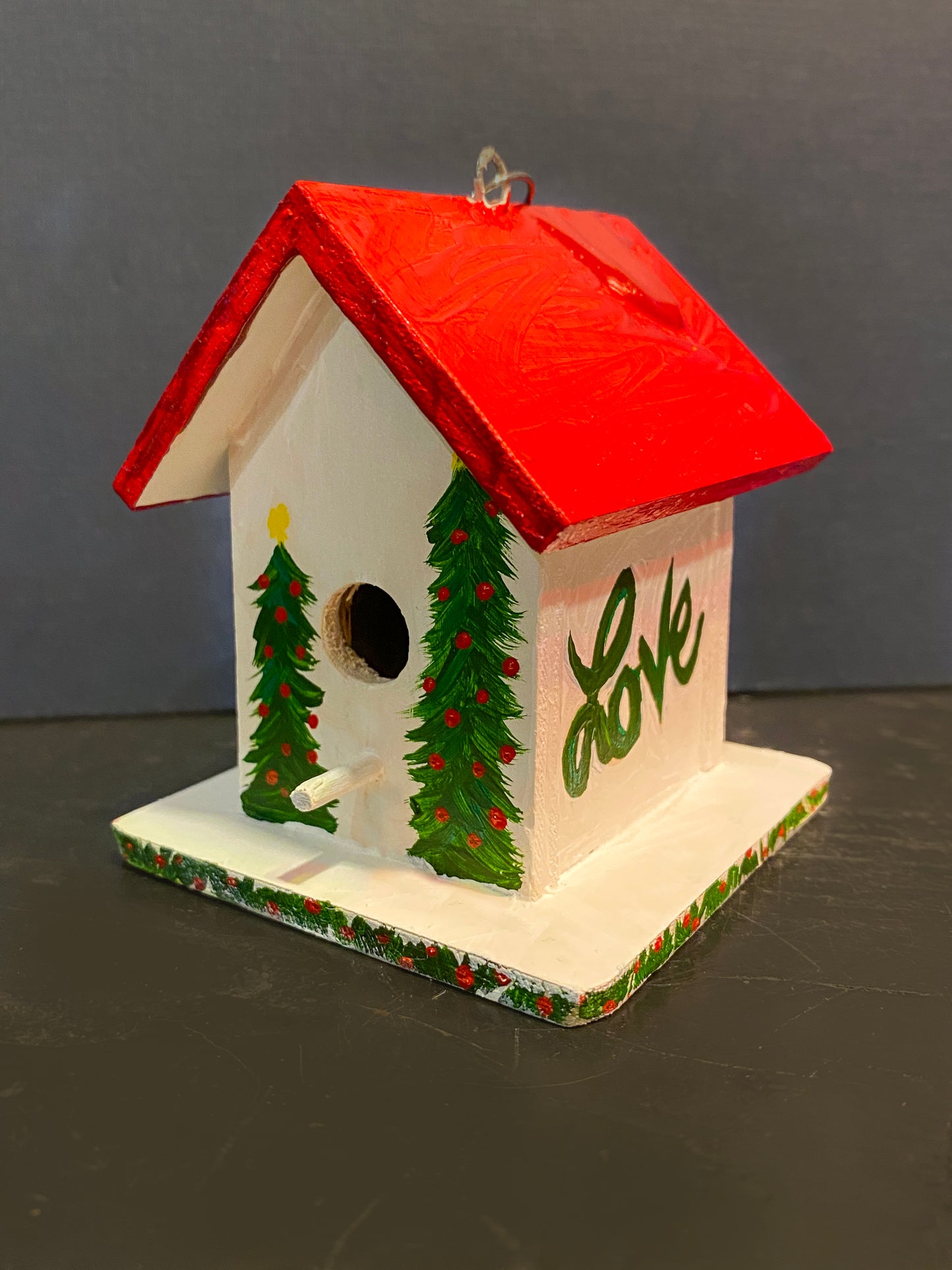 Mini Peace, Joy, Love Birdhouse Ornament