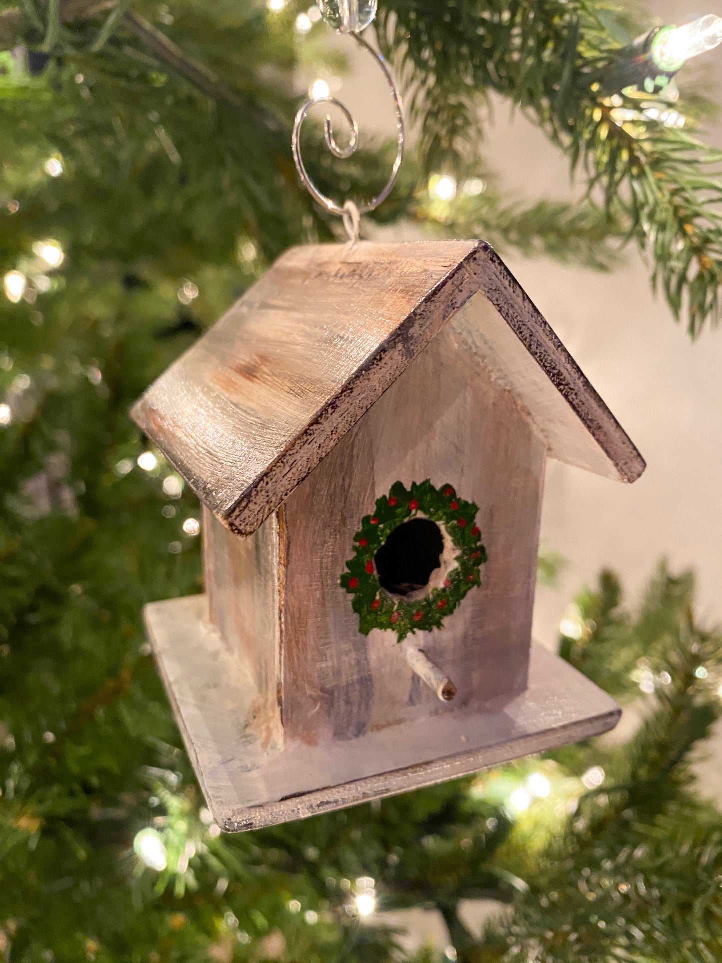 Mini Rustic Birdhouse Ornament