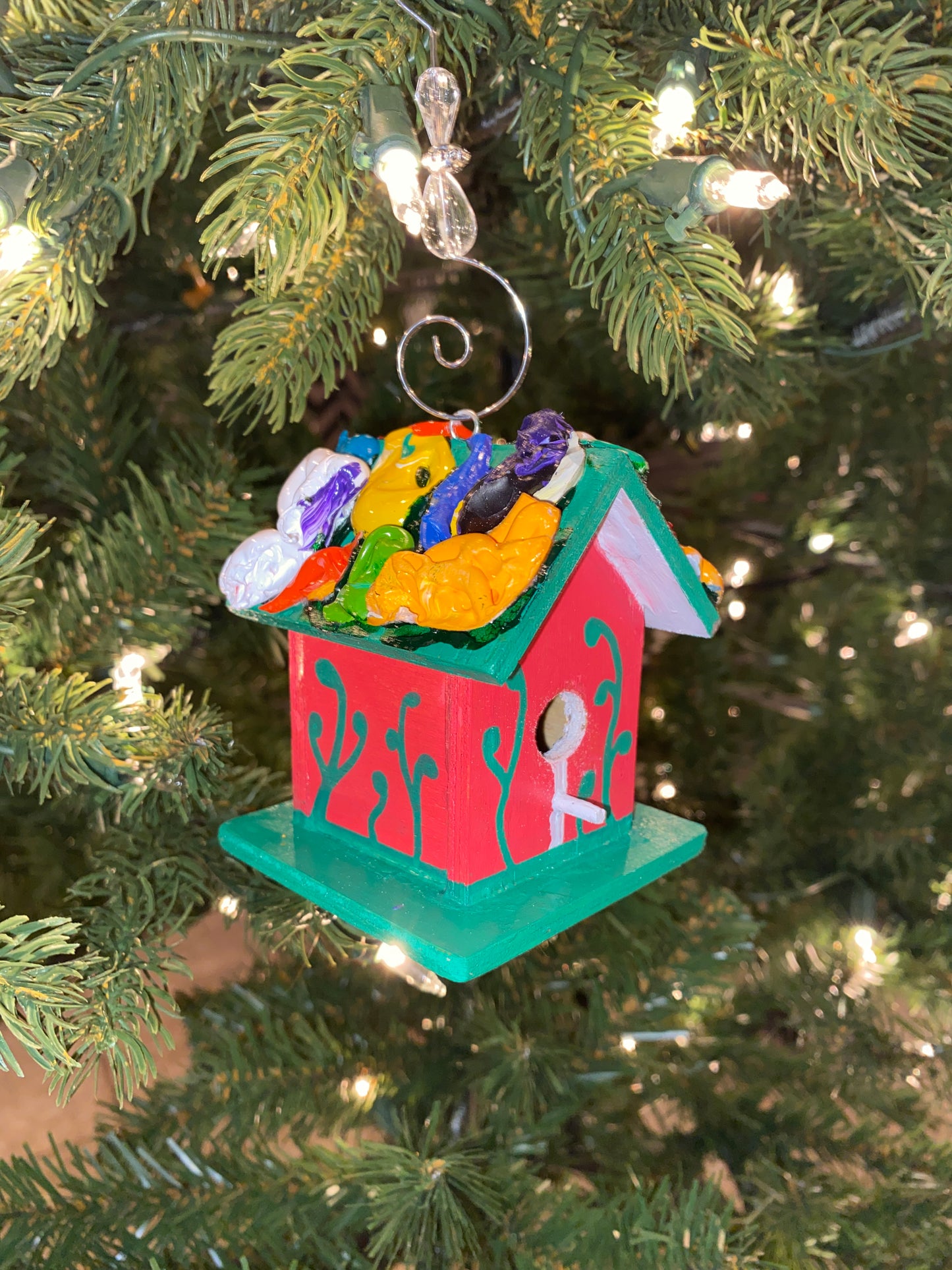 Mini Color Fiesta Birdhouse Ornament