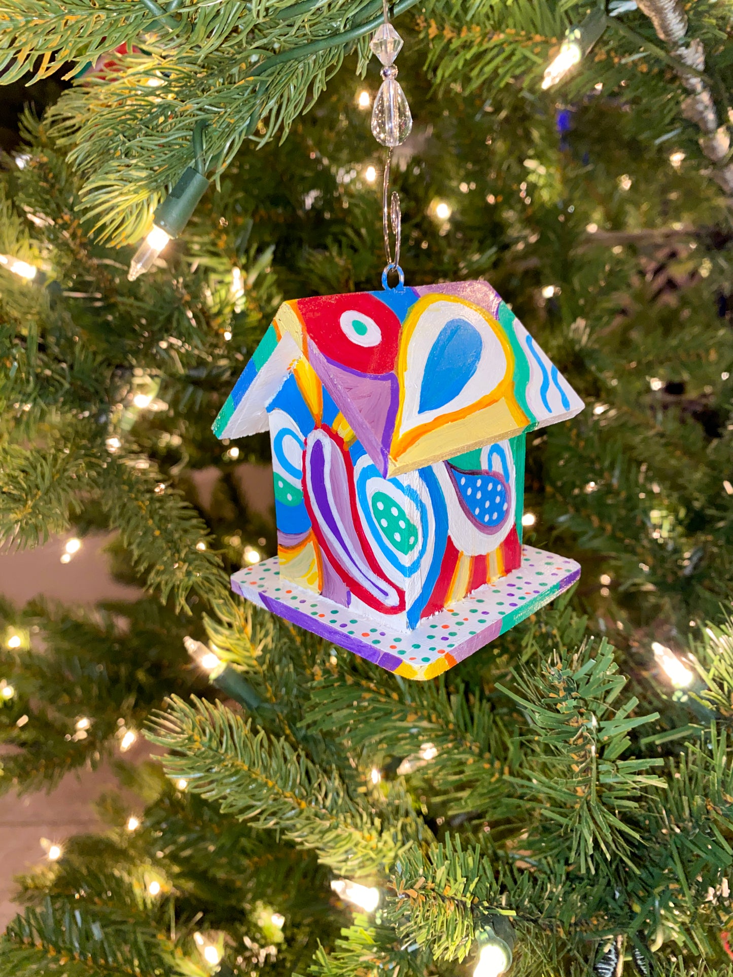 Mini Whimsy Wonderland Birdhouse Ornament