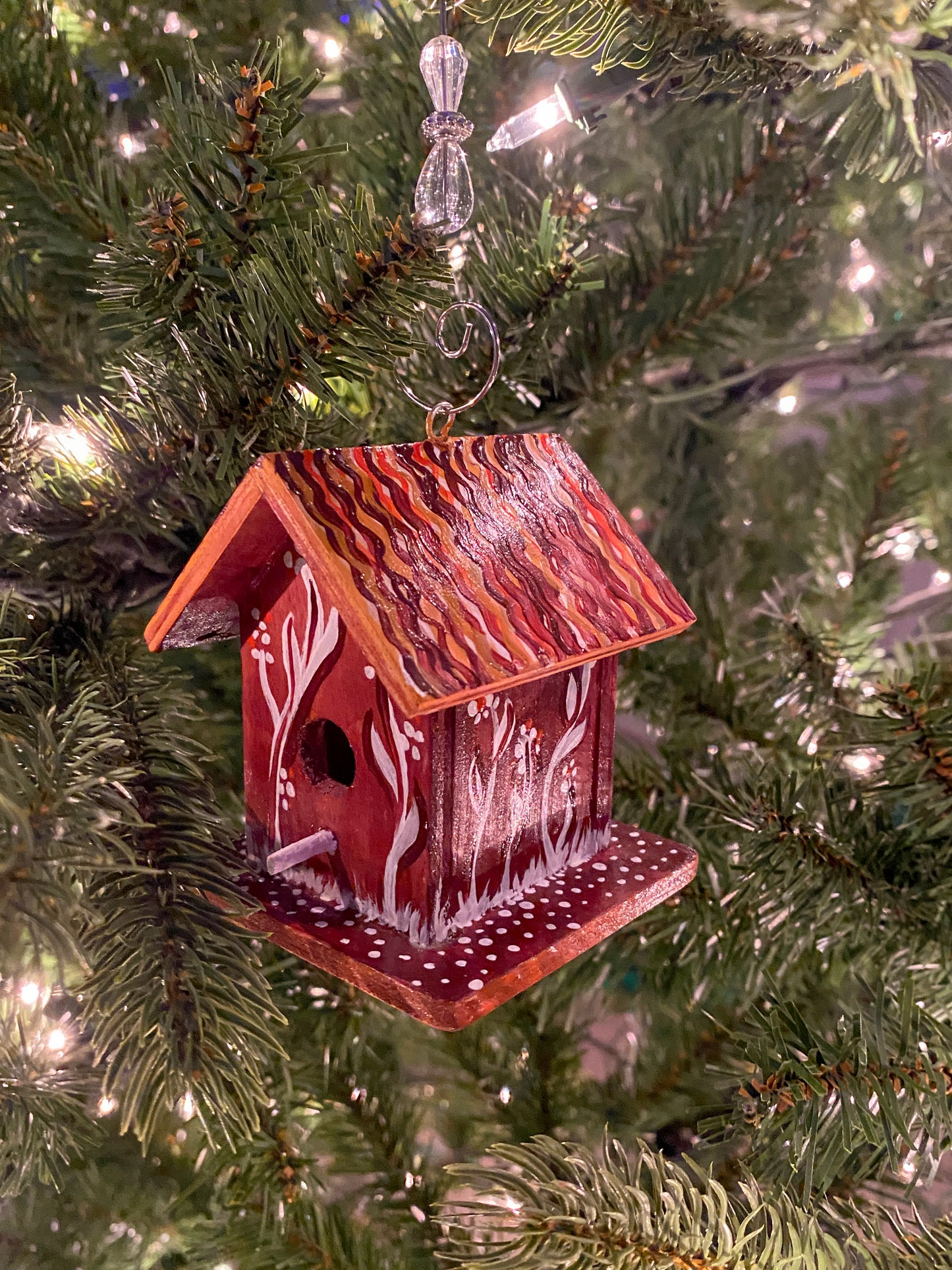 Mini Earthy Vine Birdhouse Ornament
