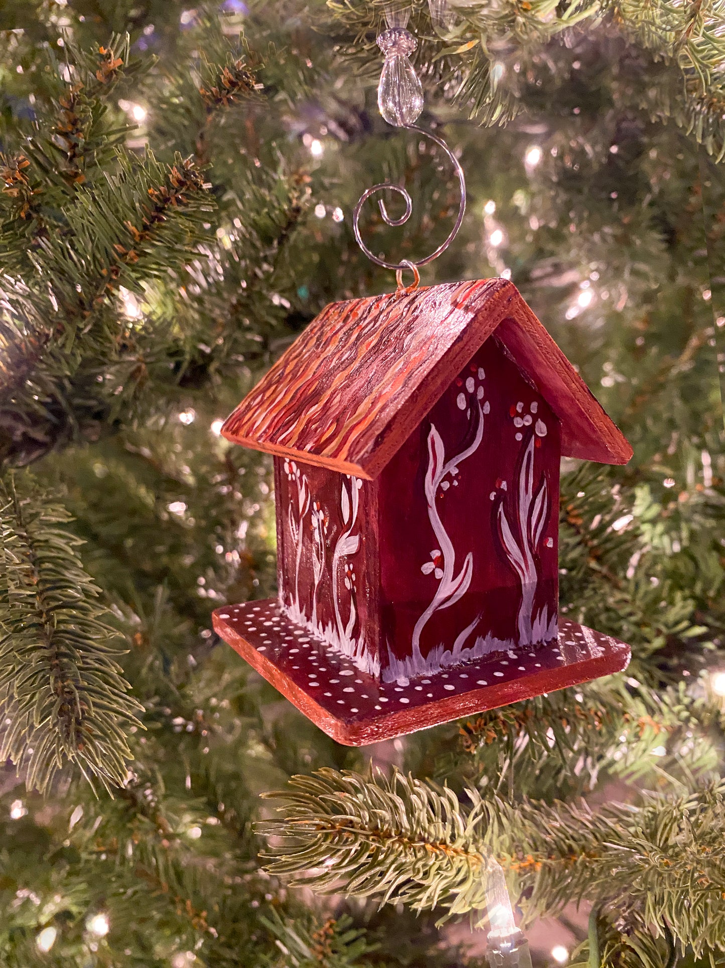 Mini Earthy Vine Birdhouse Ornament