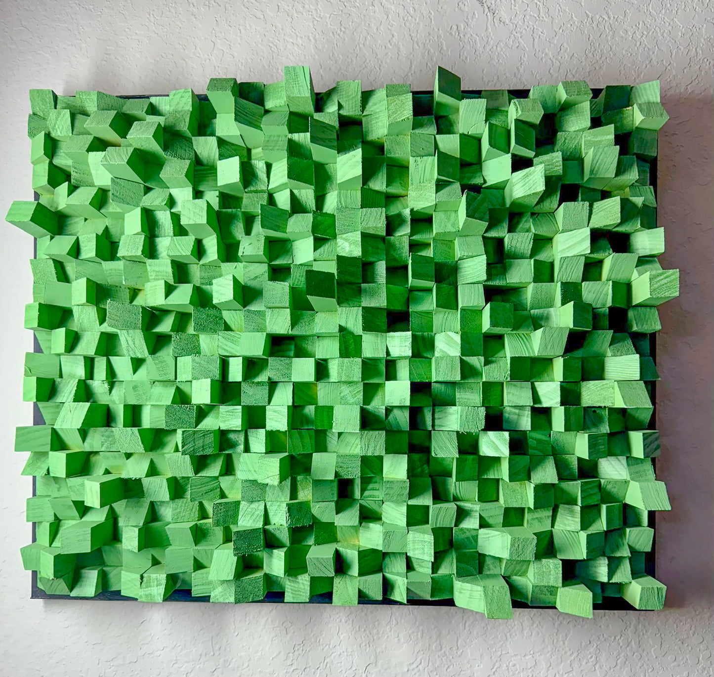Verdant Fractals Sculptural Wall Art with Remote-Controlled Lighting