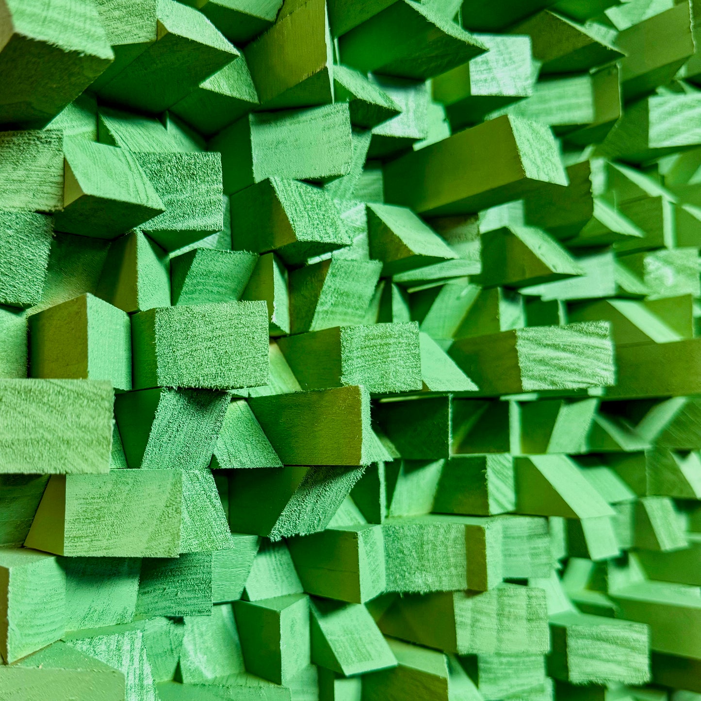 Verdant Fractals Sculptural Wall Art with Remote-Controlled Lighting