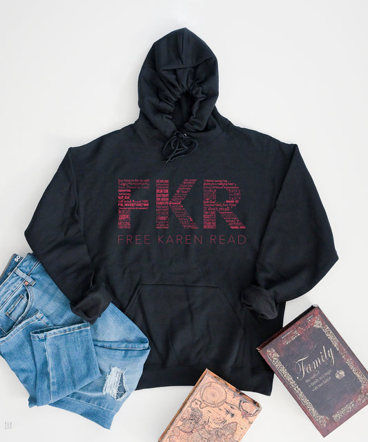Free Karen Read Hoodie / FKR Filled Letters Shirt Karen Read Trial Gift