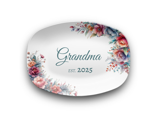 Customized Grandma Platter / Mother's Day Gift for Grandma / Personalized Gift for New Mom