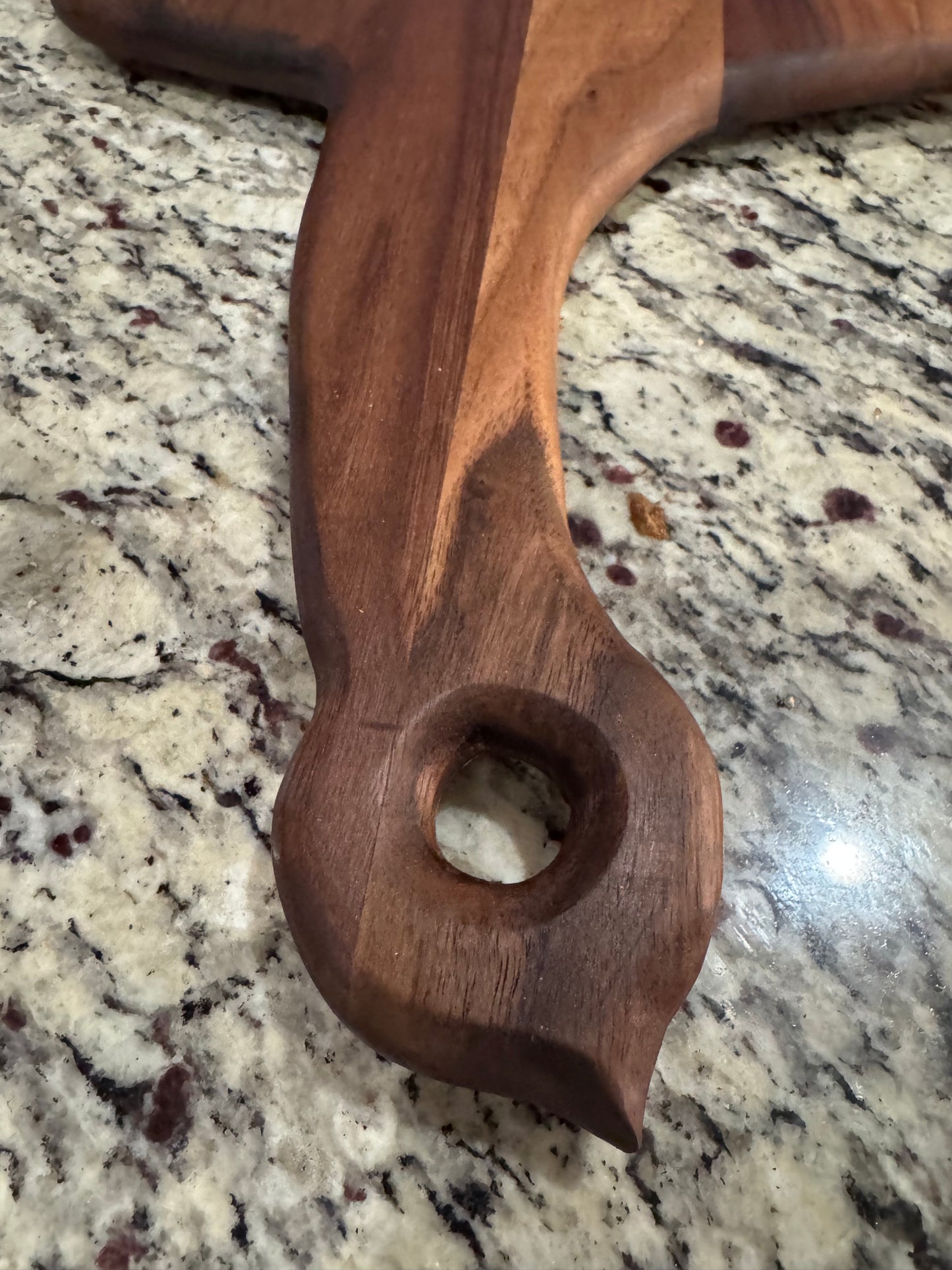 Handmade Black Walnut Charcuterie Board with Custom Wall Hanger