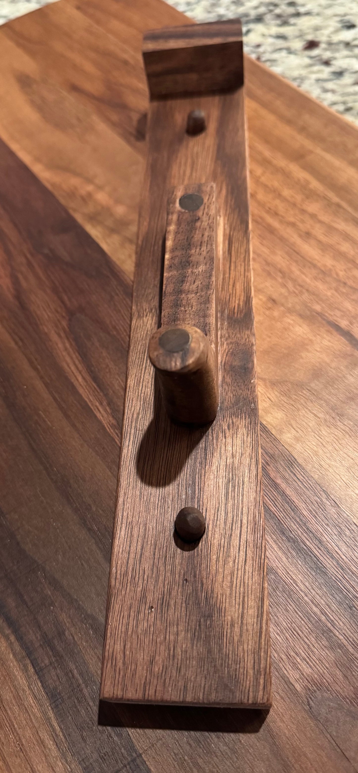 Handmade Black Walnut Charcuterie Board with Custom Wall Hanger