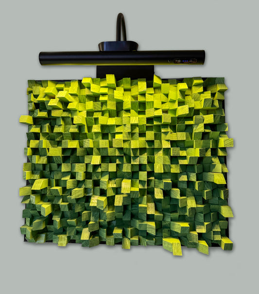 Verdant Fractals Sculptural Wall Art with Remote-Controlled Lighting