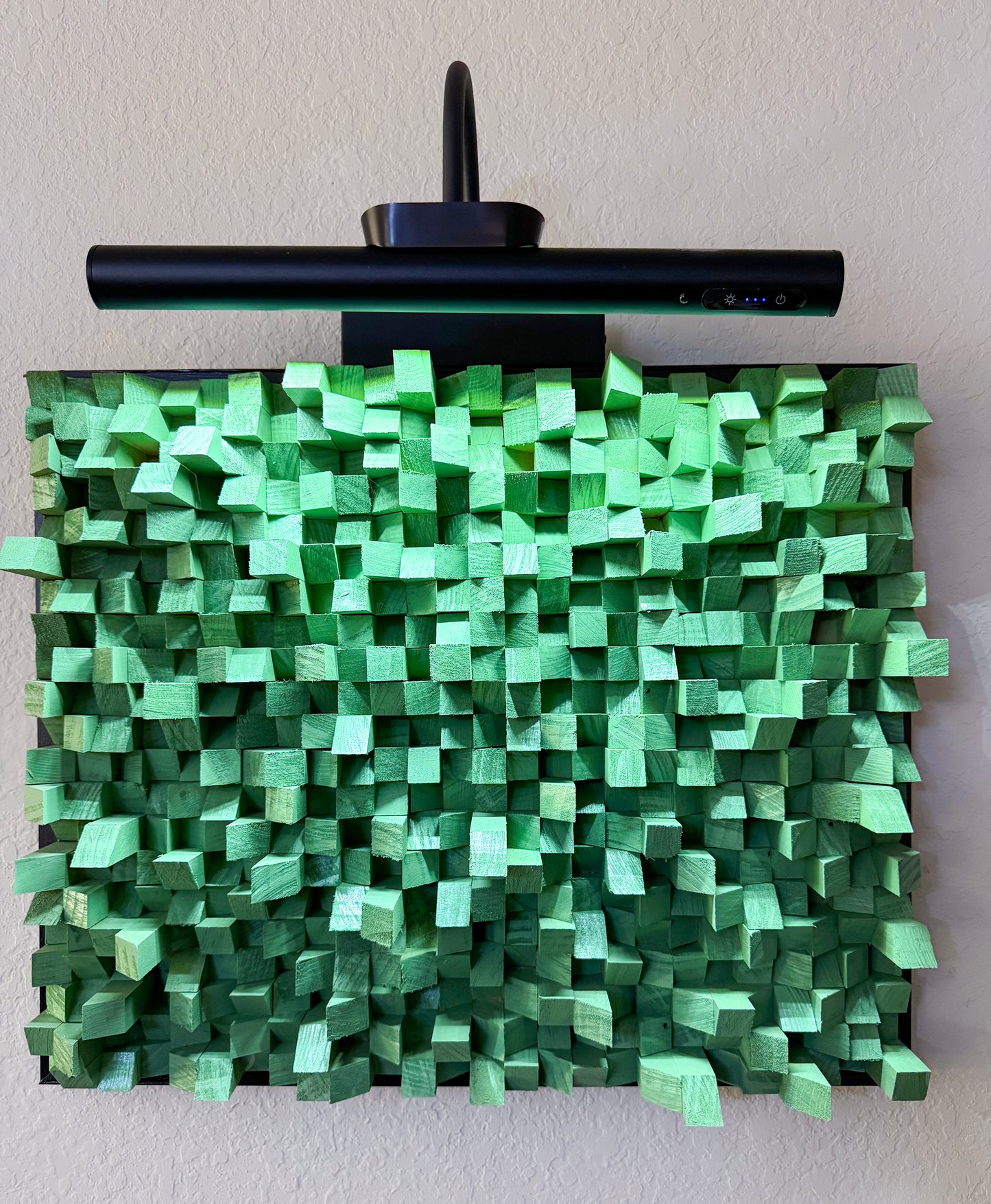 Verdant Fractals Sculptural Wall Art with Remote-Controlled Lighting